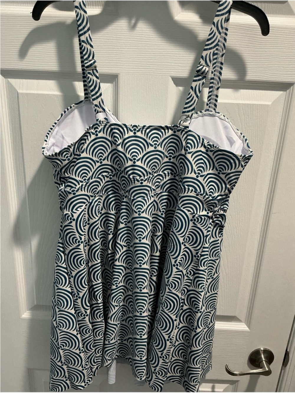 Sold ** BloomChic Navy and White Swim Mini with Geometric Fans - Picture 4 of 12
